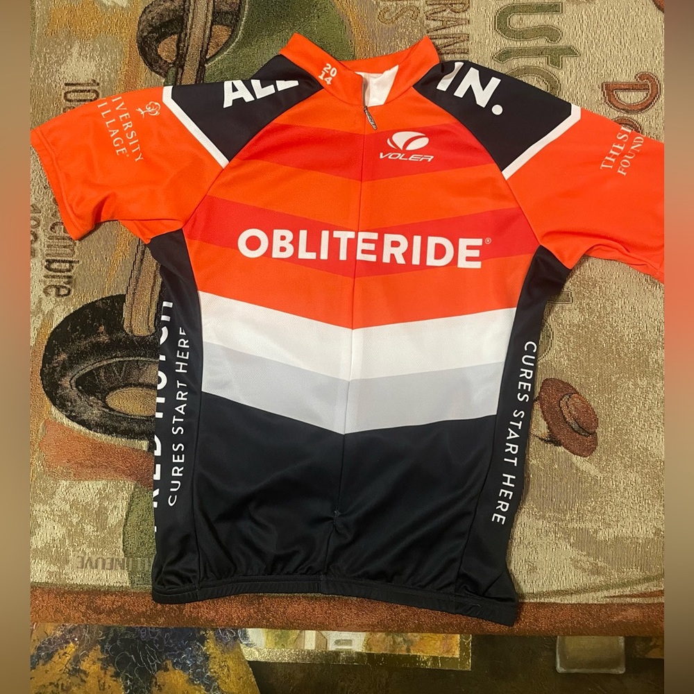 2014 OBLITERIDE for Fred Hutch Cancer Center Seattle Voler Cycling Size Men’s M